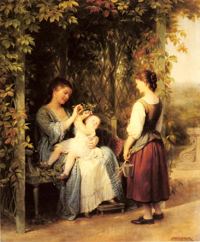 Fritz Zuber-Buhler Tickling the Baby